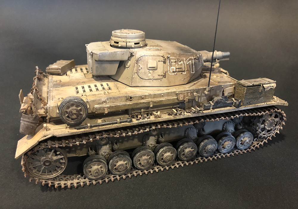 製作] 6 ウェザリング 完成 – [DAK Panzer IV Ausf.D] ドイツ IV号戦車 