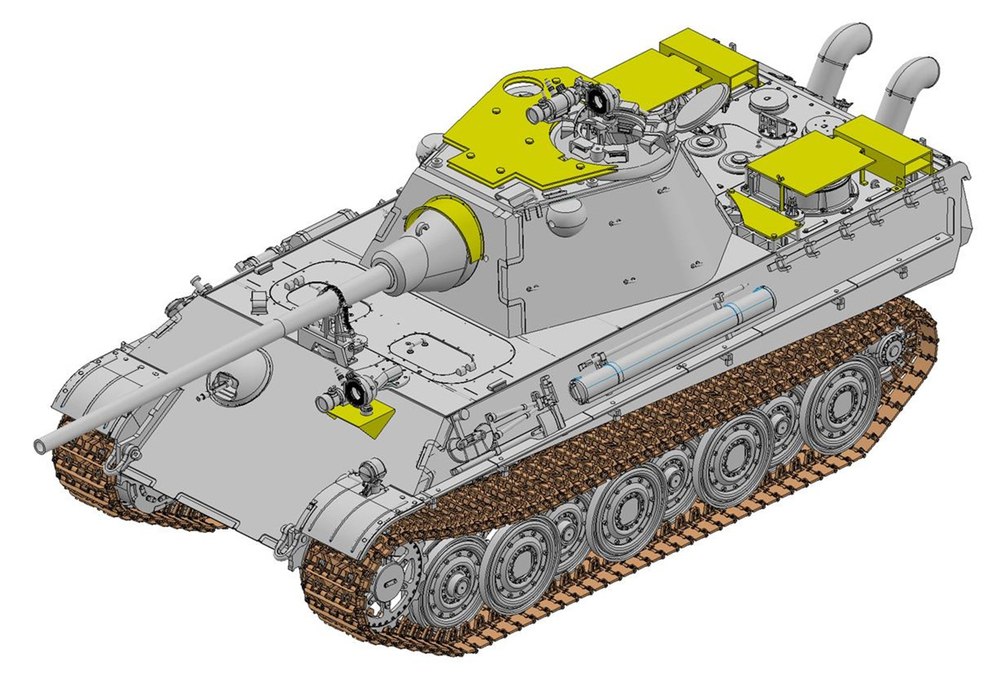 ドイツ 戦車 パンター F型 w/ 対空増加装甲 & 赤外線暗視装置 - ドラゴン 6917
