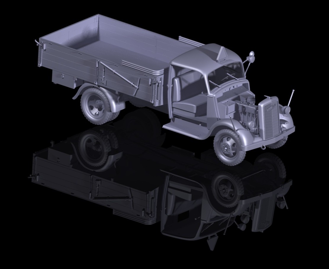 ドイツ オペル ブリッツ 1.5トン Typ 2,5-32 カーゴ トラック - ICM 35401