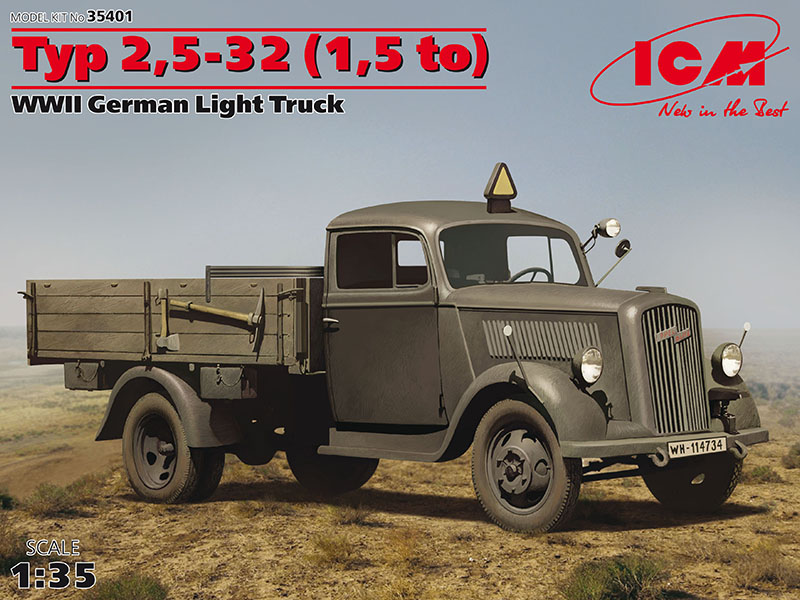 [Rusty Blitz] ドイツ オペル ブリッツ 1.5トン Typ 2,5-32 カーゴ トラック – ICM 35401