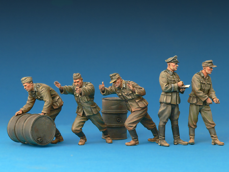 ドイツ 歩兵 w/ 燃料ドラム缶 6体セット 特別版 - ミニアート 35256