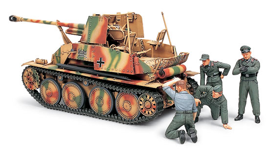 ドイツ 38 (t) 対戦車 自走砲 マーダー III 7.62cm Pak36 (r) 搭載 ドイツ戦車兵 & 整備兵 セット - タミヤ 89751