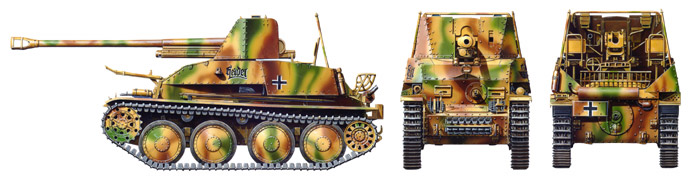 ドイツ 38 (t) 対戦車 自走砲 マーダー III 7.62cm Pak36 (r) 搭載 ドイツ戦車兵 & 整備兵 セット - タミヤ 89751