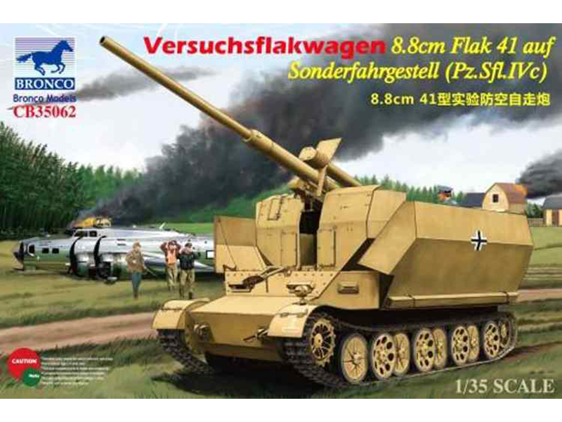 ドイツ 高射 自走砲 IV号戦車 c型 フラックワーゲン 8.8cm Flak41 搭載 – ブロンコ 35062