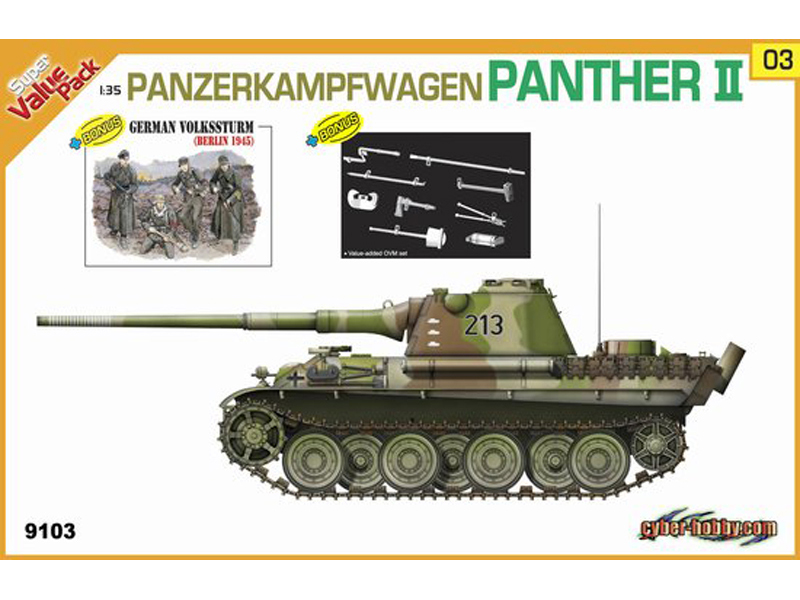ドイツ 戦車 パンター II ドイツ兵 フィギュア 4体 & アクセサリー 付き – ドラゴン / サイバーホビー 9103