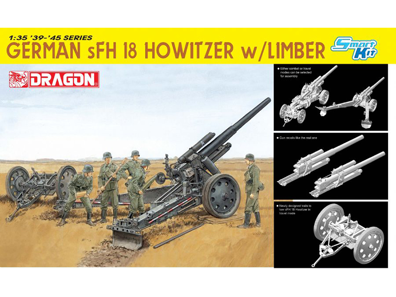 ドイツ sFH18 重榴弾砲 w/ リンバー – ドラゴン 6392
