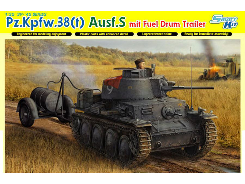 ドイツ 戦車 38 (t) S型 燃料ドラム缶 牽引 – ドラゴン 6435