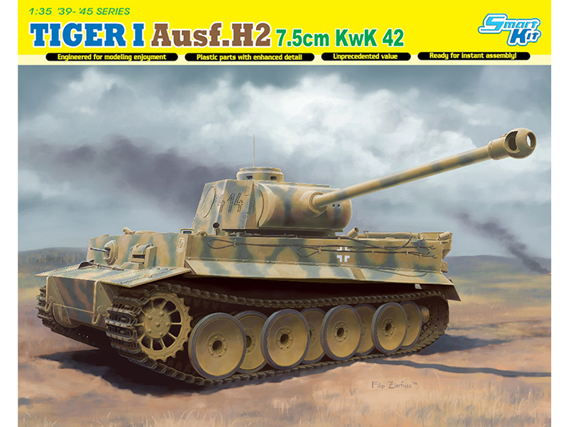 ドイツ 重戦車 ティーガー I H2型 7.5cm KwK.42 搭載 – ドラゴン 6683
