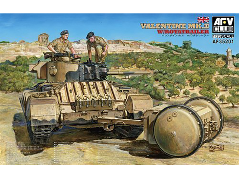 イギリス 歩兵戦車 バレンタイン Mk.III w/ ロタ トレーラー – AFVクラブ 35201