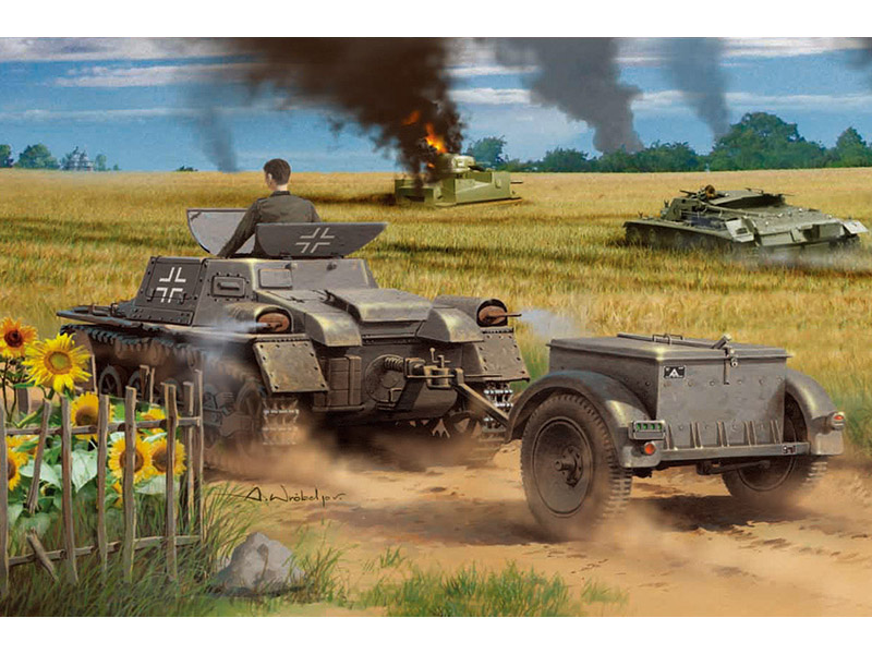 ドイツ I号戦車 A型 弾薬運搬車 w/ 火器輸送トレーラー – ホビーボス (トライスター) 80146