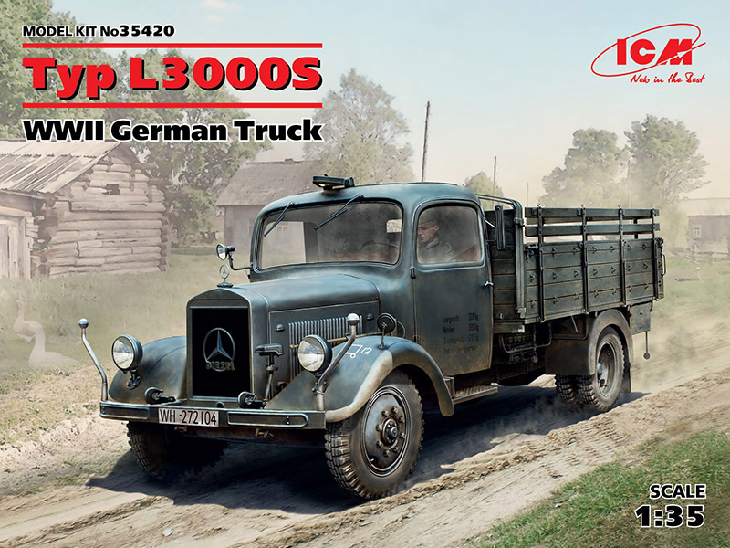 ドイツ メルセデス ベンツ Typ L3000S 3トン カーゴ トラック – ICM 35420